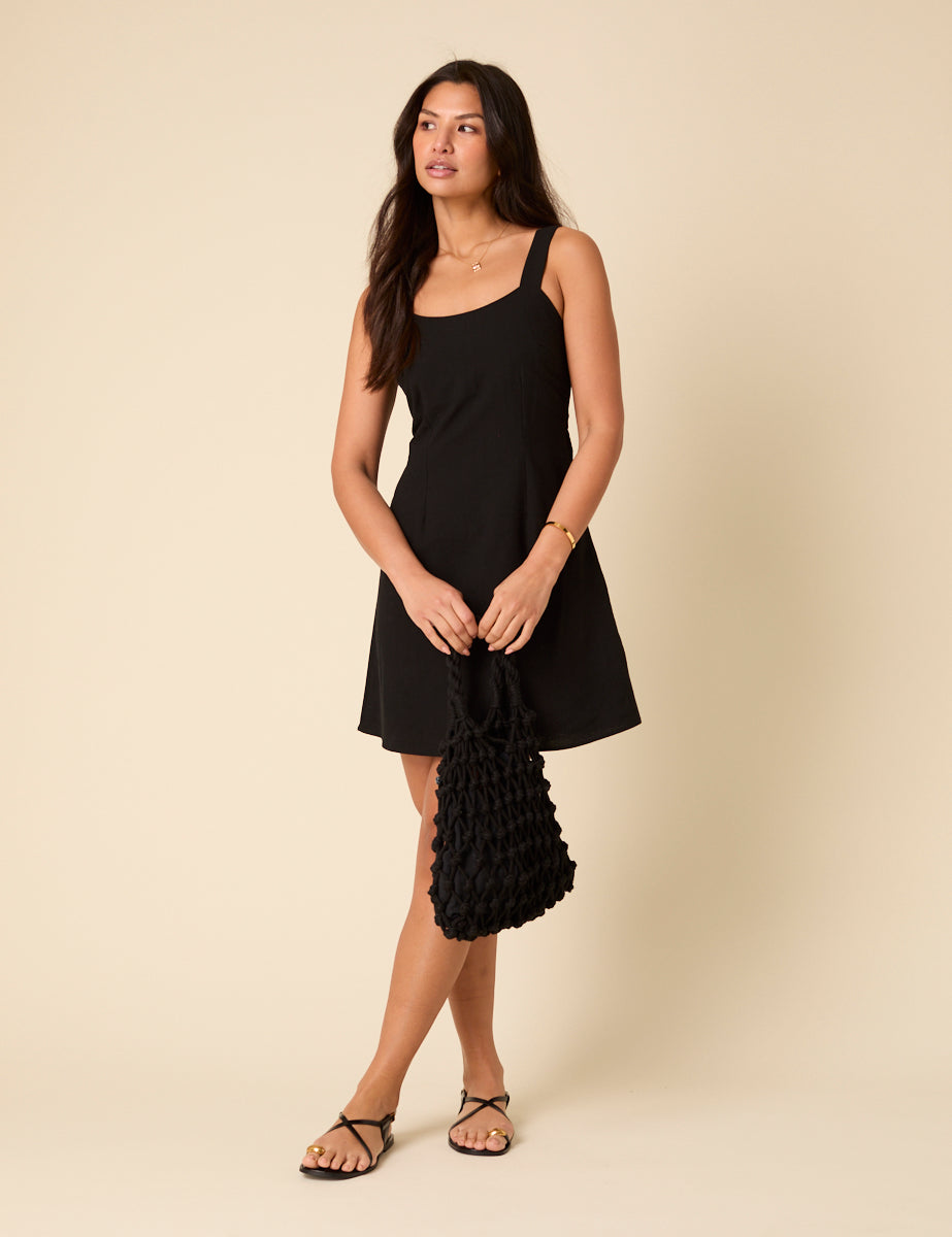 Secondary image ofBlack Linen-blend Florence Mini Dress